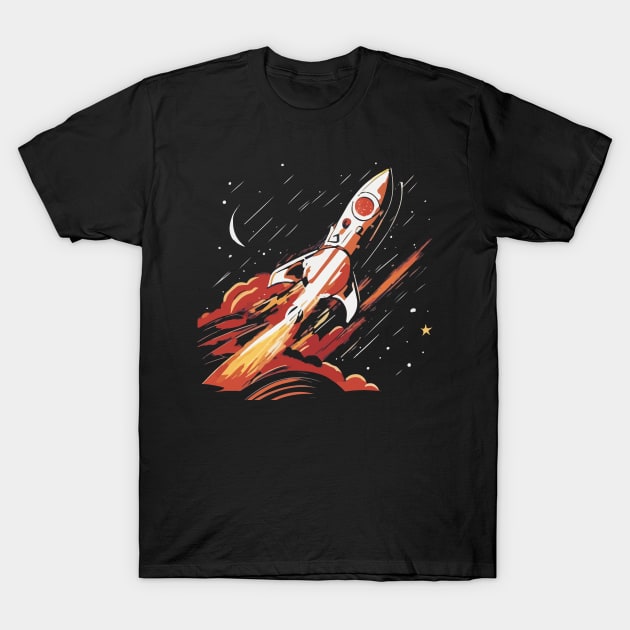 Galactic Dreams - Embarking on an Interstellar Adventure T-Shirt by Moulezitouna